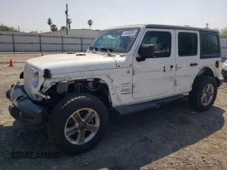 2021 Jeep Wrangler Unlimited Sahara Altitude z VIN 1C4HJXEN3MW632250, wystawiony jako Copart lot #49153245 z przebiegiem 53 201 mil mil oraz Czysty tytuł • Clean title. Historia ofert i sprzedaży dostępna na DreamBid. Obrazek 1.
