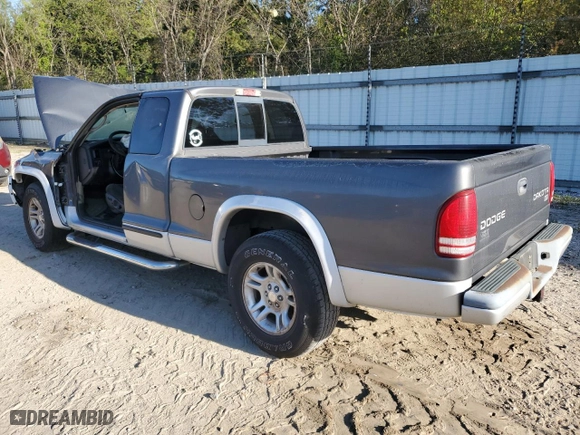 2004 Dodge Dakota SLT with VIN 1D7GL42KX4S597346, listed as a Copart auction lot 52591965 with 116,280 mi miles and Salvage Title. Bid and sale history available at carsss.com. Image 2.