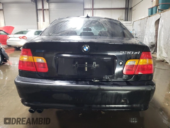 2004 BMW 3 Series 330xi with VIN WBAEW53434PN32952, listed as a Copart auction lot 44027245 with 128,785 mi miles and Salvage Title. Bid and sale history available at carsss.com. Image 6.
