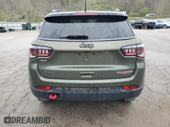 2021 Jeep Compass Trailhawk with VIN 3C4NJDDB3MT515203, listed as a Copart auction lot 52522695 with 78,313 mi miles and Salvage title. Bid and sale history available at DreamBid. Image 6.