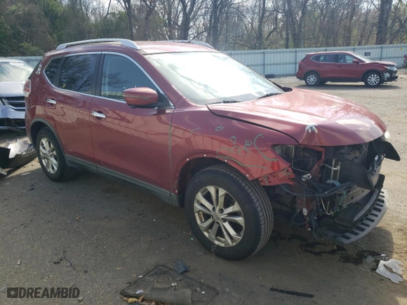2016 Nissan Rogue SV with VIN KNMAT2MT1GP679225, listed as a Copart auction lot 47595285 with 102,995 mi miles and Salvage Title. Bid and sale history available at carsss.com. Image 4.