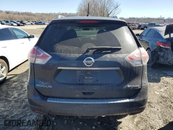 2015 Nissan Rogue SV with VIN KNMAT2MV5FP543728, listed as a Copart auction lot 46854045 with 177,819 mi miles and Salvage Title. Bid and sale history available at carsss.com. Image 6.