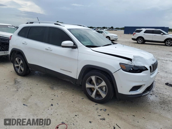 2020 Jeep Cherokee Limited with VIN 1C4PJLDXXLD615012, listed as a Copart auction lot 63091404 with 58,004 mi miles and Salvage title. Bid and sale history available at DreamBid. Image 4.