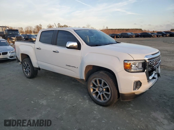 2022 GMC Canyon 2WD Denali with VIN 1GTG5EEN4N1203038, listed as a Copart auction lot 85638024 with 19,987 mi miles and Salvage Title. Bid and sale history available at carsss.com. Image 4.