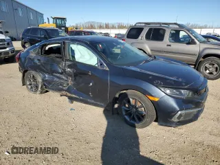 2021 Honda Civic Sedan EX with VIN 2HGFC2F74MH014116, listed as a Copart auction lot 53710705 with 0 mi miles and Salvage Title. Bid and sale history available at carsss.com. Image 4.