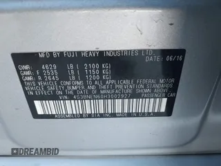 2017 Subaru Legacy Limited with VIN 4S3BNEN60H3002927, listed as a IAAI auction lot 41668578 with 68,647 mi miles. Bid and sale history available at carsss.com. Image 9.