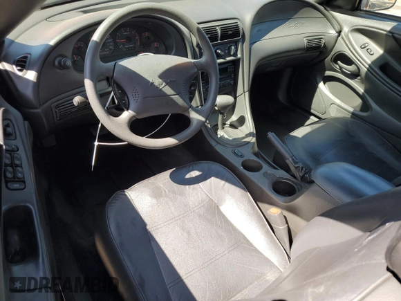 2003 Ford Mustang Deluxe с VIN 1FAFP44463F438457, выставлен на аукционе Copart как лот 57599045 с пробегом 41 349 миль миль и Списание • Salvage title. История ставок и продаж доступна на DreamBid. Изображение 8.