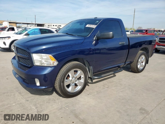 2013 Ram 1500 Express z VIN 3C6JR6AT7DG577056, wystawiony jako Copart lot #50362525 z przebiegiem 118 462 mil mil oraz Czysty tytuł • Clean title. Historia ofert i sprzedaży dostępna na DreamBid. Obrazek 1.