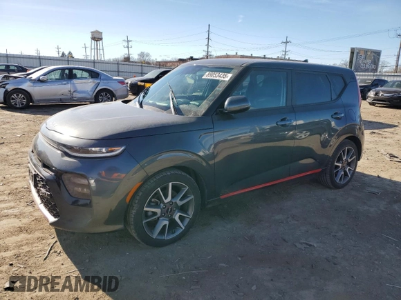 2022 Kia Soul Turbo with VIN KNDJ53AF0N7837226, listed as a Copart auction lot 89053435 with 61,408 mi miles and Salvage Title. Bid and sale history available at carsss.com. Image 1.