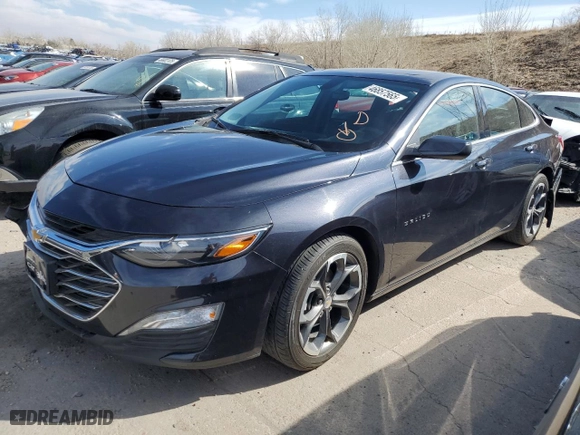 2022 Chevrolet Malibu LT with VIN 1G1ZD5ST1NF177430, listed as a Copart auction lot 46857565 with 52,540 mi miles and Salvage Title. Bid and sale history available at carsss.com. Image 1.