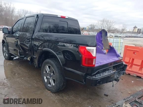 2020 Ford F-150 XL with VIN 1FTEW1E47LKD57237, listed as a IAAI auction lot 41525647 with 75,056 mi miles. Bid and sale history available at carsss.com. Image 3.