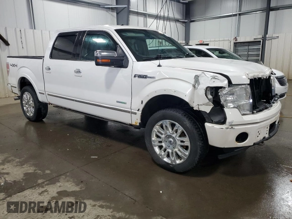 2012 Ford F-150 XL with VIN 1FTFW1ET7CFA13122, listed as a Copart auction lot 53345045 with 170,490 mi miles and Salvage Title. Bid and sale history available at carsss.com. Image 4.