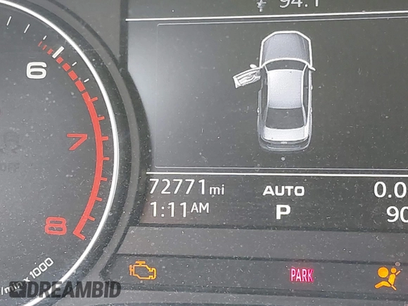2017 Audi A4 Premium with VIN WAUGNAF47HN001156, listed as a IAAI auction lot 42163537 with 72,771 mi miles. Bid and sale history available at carsss.com. Image 15.