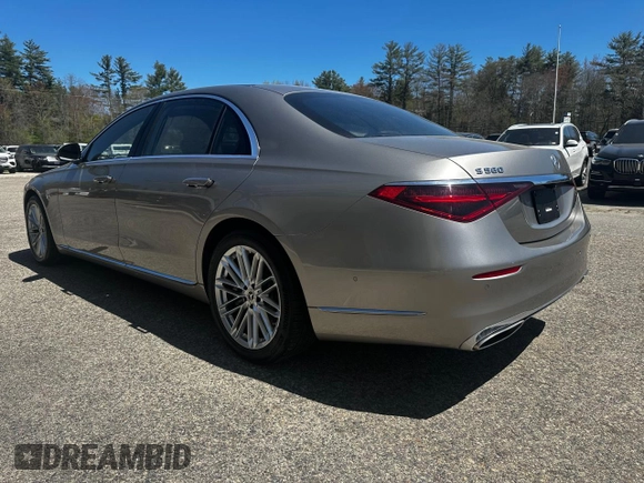2021 Mercedes-Benz S S 580 with VIN W1K6G7GB5MA038965, listed as a Copart auction lot 55501585 with 90,055 mi miles and Clean Title. Bid and sale history available at carsss.com. Image 3.