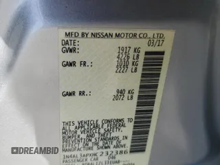 2017 Nissan Altima SL with VIN 1N4AL3APXHC232386, listed as a Copart auction lot 57254795 with 165,177 mi miles and Salvage title. Bid and sale history available at DreamBid. Image 12.