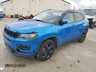 2019 Jeep Compass Latitude with VIN 3C4NJCBB0KT715532, listed as a Copart auction lot 55669805 with 78,036 mi miles and Salvage title. Bid and sale history available at DreamBid. Image 1.