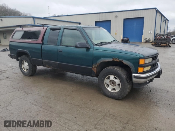 1997 Chevrolet Silverado 1500 with VIN 1GCEK19R6VE100721, listed as a Copart auction lot 50791185 with 100,724 mi miles and Salvage Title. Bid and sale history available at DreamBid. Image 4.