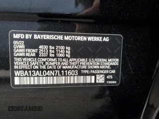 2022 BMW 2 Series M235i xDrive with VIN WBA13AL04N7L11603, listed as a Copart auction lot 67852563 with 5,828 mi miles. Bid and sale history available at carsss.com. Image 12.