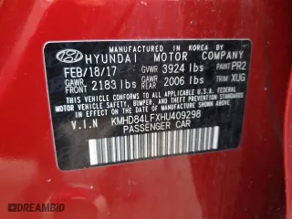 2017 Hyundai Elantra SE with VIN KMHD84LFXHU409298, listed as a Copart auction lot 88485135 with 73,457 mi miles and Salvage Title. Bid and sale history available at carsss.com. Image 13.