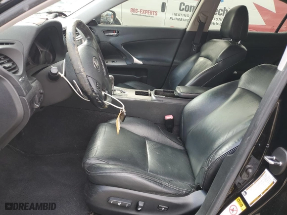 2009 Lexus IS 250 with VIN JTHBK262695105924, listed as a Copart auction lot 44342965 with 171,272 mi miles and Salvage Title. Bid and sale history available at carsss.com. Image 7.