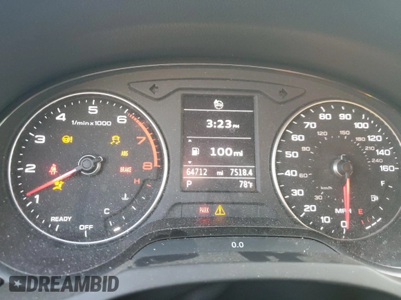 2018 Audi A3 Sedan Premium with VIN WAUAUGFF6J1042212, listed as a Copart auction lot 80358753 with 64,712 mi miles. Bid and sale history available at carsss.com. Image 9.