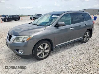 2015 Nissan Pathfinder S with VIN 5N1AR2MN1FC703363, listed as a Copart auction lot 63371315 with 105,825 mi miles and Salvage title. Bid and sale history available at DreamBid. Image 1.