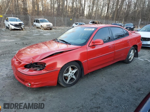 2001 Pontiac Grand Am GT with VIN 1G2NW52E51C111447, listed as a Copart auction lot 44349795 with 0 mi miles and Salvage Title. Bid and sale history available at carsss.com. Image 1.