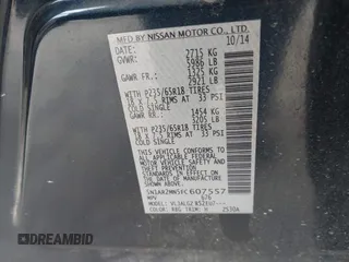 2015 Nissan Pathfinder SV with VIN 5N1AR2MN5FC607557, listed as a IAAI auction lot 41619329 with 151,498 mi miles and . Bid and sale history available at DreamBid. Image 9.