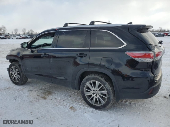 2015 Toyota Highlander XLE with VIN 5TDJKRFH9FS187342, listed as a Copart auction lot 41741355 with 121,448 mi miles and Salvage Title. Bid and sale history available at carsss.com. Image 2.