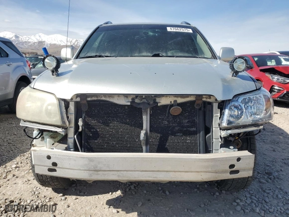 2004 Toyota Highlander with VIN JTEEP21A740038833, listed as a Copart auction lot 47662575 with 0 mi miles and Salvage Title. Bid and sale history available at carsss.com. Image 5.