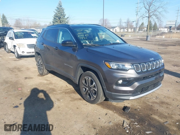 2022 Jeep Compass High Altitude with VIN 3C4NJDCB6NT197452, listed as a IAAI auction lot 41892361 with Not Provided miles and . Bid and sale history available at DreamBid. Image 1.