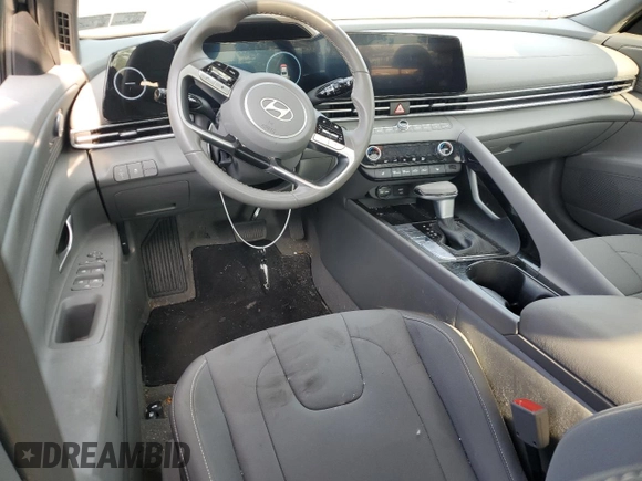 2024 Hyundai Elantra SEL with VIN KMHLS4DG7RU748901, listed as a Copart auction lot 59608625 with 21,072 mi miles and Salvage title. Bid and sale history available at DreamBid. Image 8.