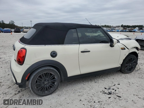 2022 MINI Convertible Cooper S z VIN WMW43DL03N3N73585, wystawiony jako Copart lot #89342955 z przebiegiem 12 548 mil mil oraz Czysty tytuł • Clean title. Historia ofert i sprzedaży dostępna na DreamBid. Obrazek 3.