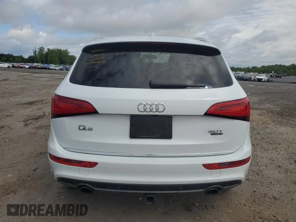 2016 Audi Q5 Premium Plus with VIN WA1D7AFP0GA092829, listed as a Copart auction lot 58058645 with 38,151 mi miles and Salvage title. Bid and sale history available at DreamBid. Image 6.