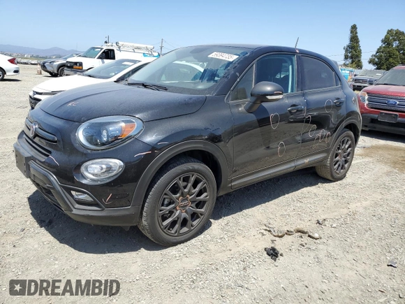 2018 FIAT 500X Trekking z VIN ZFBCFYCB9JP642560, wystawiony jako Copart lot #59394735 z przebiegiem 48 096 mil mil oraz Szkoda całkowita • Salvage title. Historia ofert i sprzedaży dostępna na DreamBid. Obrazek 1.