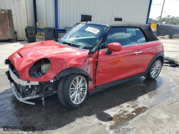 2024 MINI Convertible Cooper S with VIN WMW43DL09R3S05983, listed as a Copart auction lot 51112485 with 22,698 mi miles and Salvage Title. Bid and sale history available at carsss.com. Image 1.