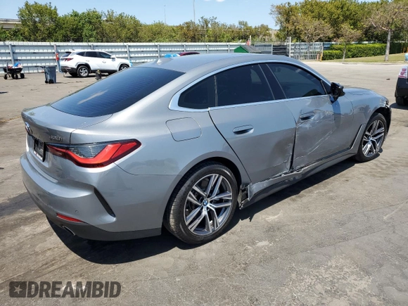 2024 BMW 4 Series 430i with VIN WBA63AV00RFR54092, listed as a Copart auction lot 53495545 with 32,212 mi miles and Salvage title. Bid and sale history available at DreamBid. Image 3.