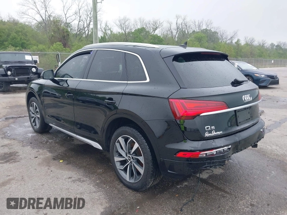 2021 Audi Q5 Premium Plus with VIN WA1BAAFY3M2013760, listed as a IAAI auction lot 41904740 with 64,829 mi miles and . Bid and sale history available at DreamBid. Image 3.