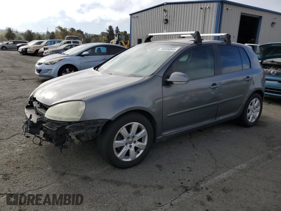 2008 Volkswagen Rabbit S with VIN WVWDB71K58W209036, listed as a Copart auction lot 75685864 with 221,175 mi miles and Salvage title. Bid and sale history available at DreamBid. Image 1.