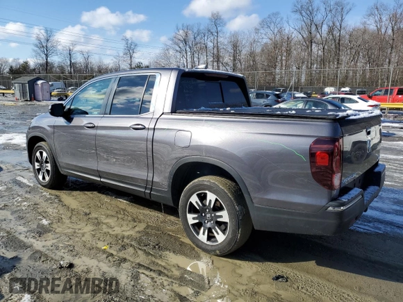 2020 Honda Ridgeline RTL with VIN 5FPYK3F54LB025479, listed as a Copart auction lot 89252185 with 37,706 mi miles and Salvage title. Bid and sale history available at DreamBid. Image 2.