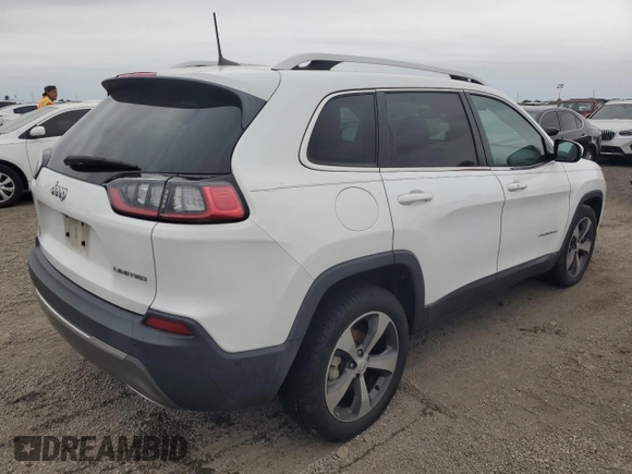 2019 Jeep Cherokee Limited with VIN 1C4PJLDN8KD296724, listed as a Copart auction lot 75220604 with Not Provided miles and Salvage Title. Bid and sale history available at DreamBid. Image 3.