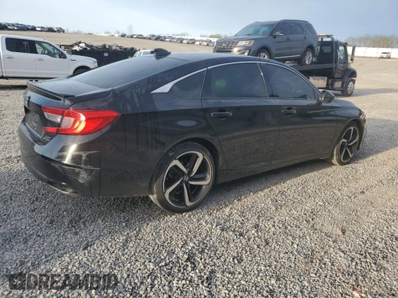 2021 Honda Accord Sport with VIN 1HGCV2F38MA006643, listed as a Copart auction lot 50971545 with 57,829 mi miles and Salvage title. Bid and sale history available at DreamBid. Image 3.