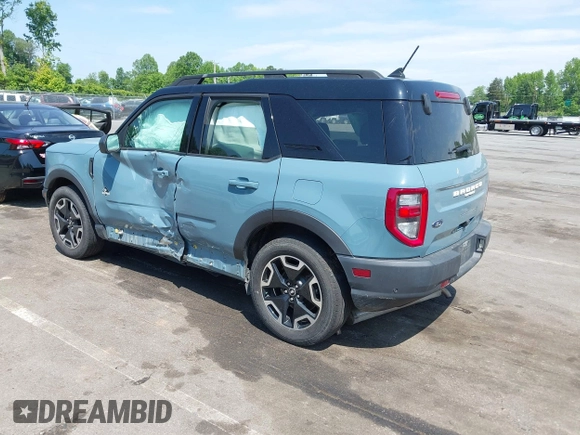 2021 Ford Bronco Sport Outer Banks with VIN 3FMCR9C61MRA00730, listed as a IAAI auction lot 42166062 with 81,946 mi miles and . Bid and sale history available at DreamBid. Image 3.