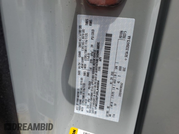 2024 Ford Bronco Badlands z VIN 1FMEE9BP3RLA46984, wystawiony jako Copart lot #55505075 z przebiegiem 4089 mil mil oraz Szkody całkowita. Historia ofert i sprzedaży dostępna na DreamBid. Obrazek 13.