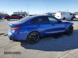 2021 BMW M3 with VIN WBS53AY07MFL43939, listed as a Copart auction lot 42085465 with 55,003 mi miles and Salvage title. Bid and sale history available at DreamBid. Image 3.