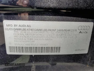 2003 Audi A4 1.8T with VIN WAULC68E93A316080, listed as a Copart auction lot 65381054 with 102,383 mi miles and Salvage Title. Bid and sale history available at carsss.com. Image 12.