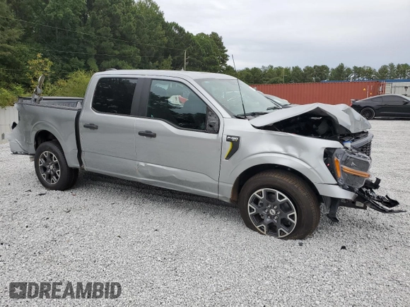 2024 Ford F-150 STX with VIN 1FTEW2K56RKD00250, listed as a Copart auction lot 71246864 with 153 mi miles and Clean Title. Bid and sale history available at carsss.com. Image 4.