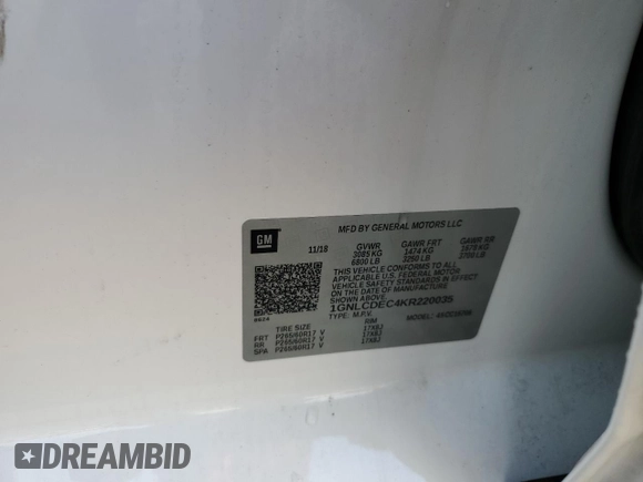 2019 Chevrolet Tahoe Commercial with VIN 1GNLCDEC4KR220035, listed as a Copart auction lot 58727245 with 71,134 mi miles and Non repairable. Bid and sale history available at DreamBid. Image 14.