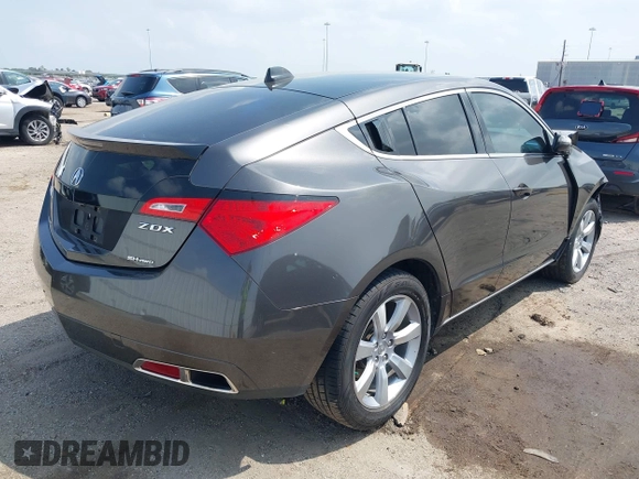 2011 Acura ZDX Tech Pkg with VIN 2HNYB1H46BH500215, listed as a IAAI auction lot 41902209 with 276,128 mi miles. Bid and sale history available at carsss.com. Image 4.