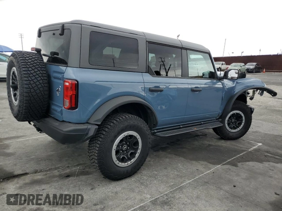 2024 Ford Bronco with VIN 1FMEE1BP6RLA41845, listed as a Copart auction lot 53920185 with 7,406 mi miles and Salvage title. Bid and sale history available at DreamBid. Image 3.